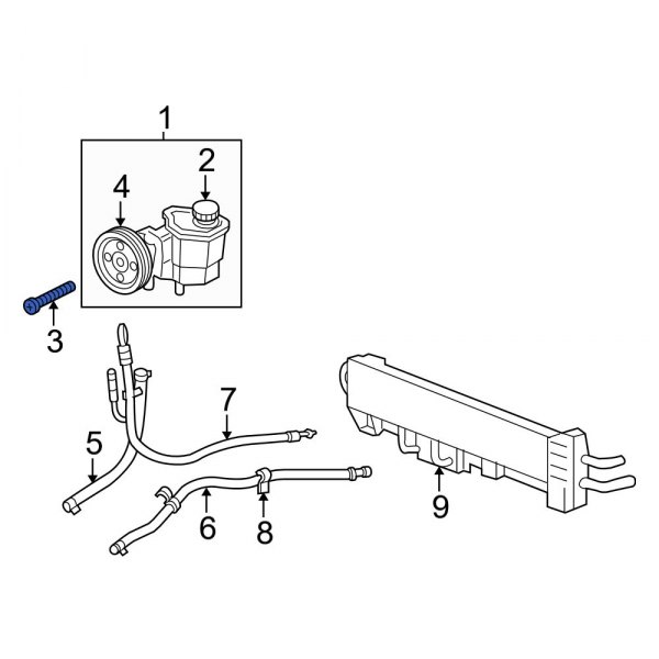 Dodge OE 6102045AA Power Steering Pump Pulley Bolt
