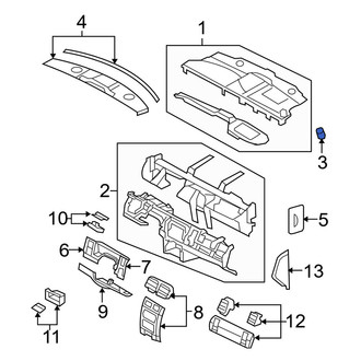 Dodge OE - Front Dashboard Air Vent Trim