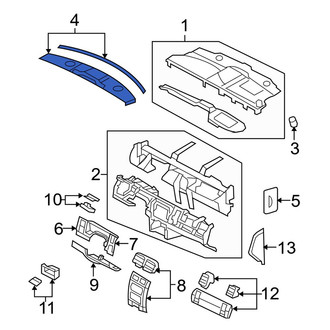 Dodge OE - Front Dashboard Air Vent Trim