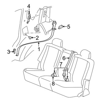 Dodge OE - Restraint Systems - Rear Seat Belts (2nd Row Seat)