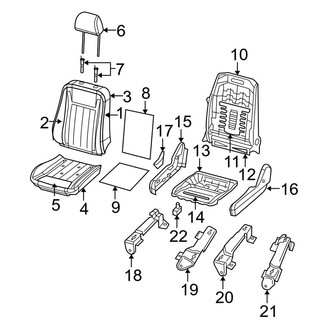 Dodge OE - Seats & Tracks - Front Seat Components (Bucket Seat, Leather)