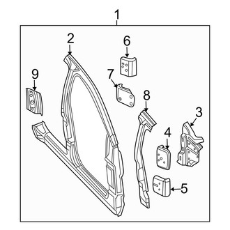 Dodge OE - Pillars, Rocker & Floor - Hinge Pillar