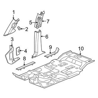 Dodge OE - Pillars, Rocker & Floor - Interior Trim