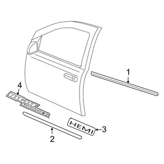 Dodge OE - Front Door - Exterior Trim