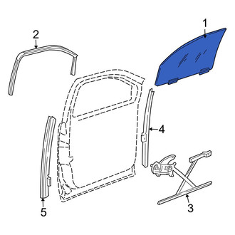 Dodge OE - Front Left Door Glass