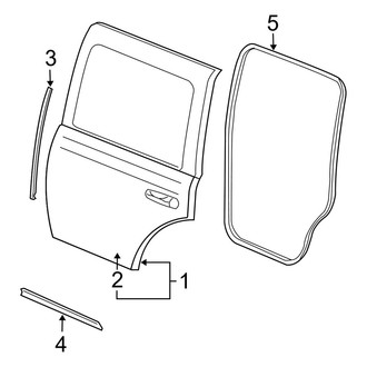 Dodge OE - Rear Door - Door & Components