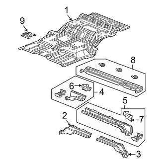Dodge OE - Rear Body & Floor - Floor & Rails