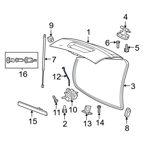 Liftgate Latch Control Rod