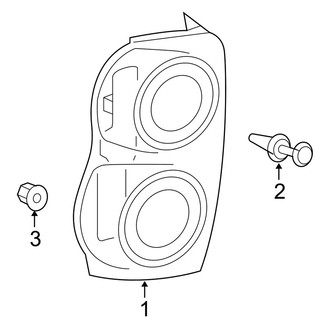 Dodge OE - Rear Lamps - License Lamps