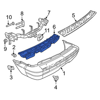 Dodge OE - Rear Bumper Cover Support Rail