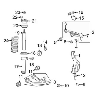 Dodge OE - Front Suspension - Suspension Components (4WD)