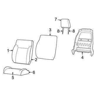 Dodge OE - Seats & Tracks - Front Seat Components (Bucket Seat, Cloth (A7))