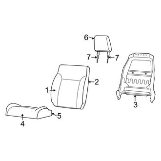 Dodge OE - Seats & Tracks - Front Seat Components (Bucket Seat, Premium Cloth (C7))