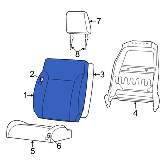 Dodge OE - Front Right Seat Back Cushion Cover