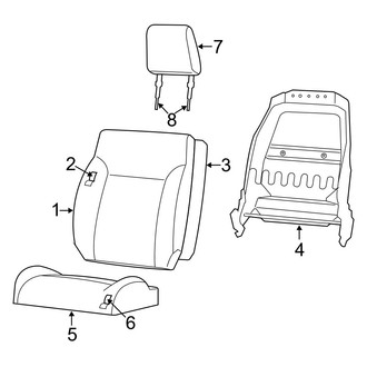 Dodge OE - Seats & Tracks - Front Seat Components (Bucket Seat, Cloth (K7))