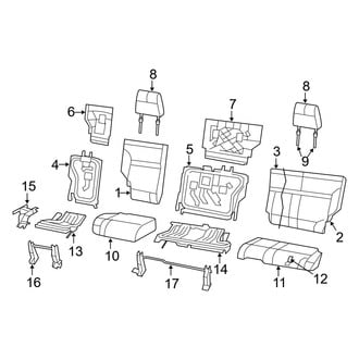 Dodge OE - Seats & Tracks - Rear Seat Components (60/40 Split Bench Seat, Cloth Seat (K7))