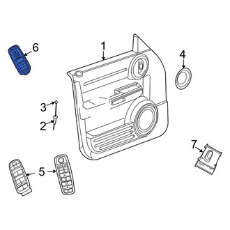 Dodge OE - Front Left Door Window Switch