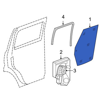 Dodge OE - Rear Left Door Glass
