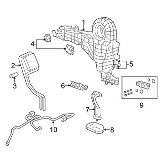 Dodge OE - Air Conditioner & Heater - Evaporator & Heater Components (Rear)