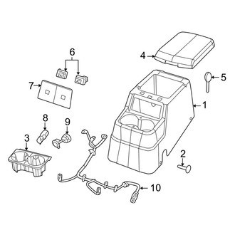 Dodge OE - Rear Console (FULL HYBRID EV-GAS (FHEV))