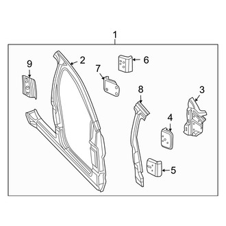 Dodge OE - Pillars, Rocker & Floor - Hinge Pillar (FULL HYBRID EV-GAS (FHEV))