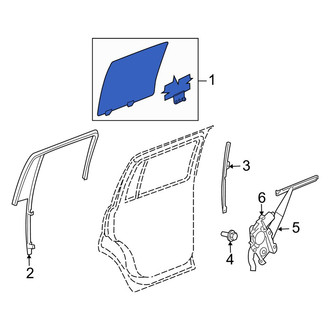 Dodge OE - Rear Left Door Glass