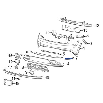 Dodge OE - Front Right Bumper Trim