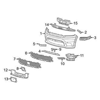 Dodge OE - Front Bumper - Bumper & Components (With SRT Design), (GT / Pursuit / R/T / SRT)