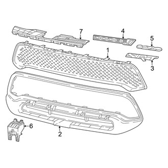 Dodge OE - Grille & Components (With SRT Design), (GT / R/T / SRT)