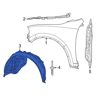 Dodge OE - Front Left Fender Splash Shield