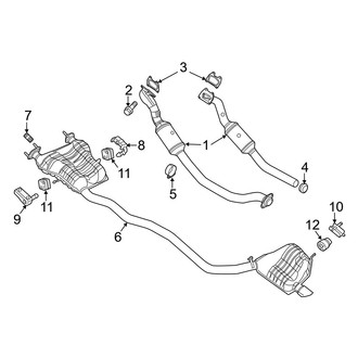 Dodge OE - Exhaust System - Exhaust Components (W/O Dual Exhaust), (3.6L)