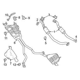 Dodge OE - Exhaust System - Exhaust Components (With Dual Exhaust)