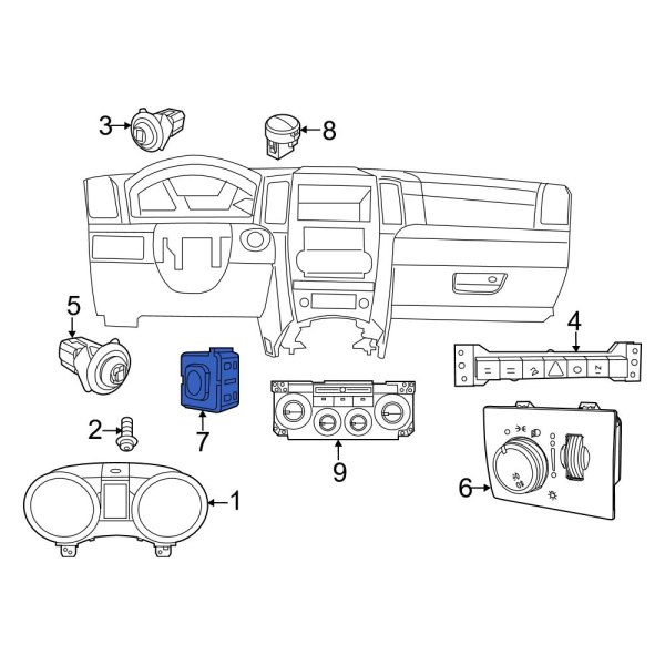 Dodge OE 4602751AA Liftgate Latch Release Switch