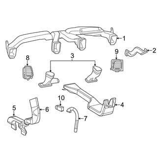 Dodge OE - Instrument Panel - Ducts