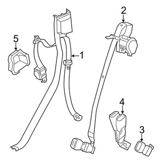 Dodge OE - Restraint Systems - Rear Seat Belts (2nd Row)
