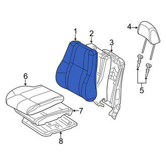 Dodge OE - Center Left Seat Back Cushion Cover