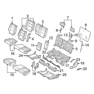 Dodge OE - Seats & Tracks - Rear Seat Components (2nd Row Split Bench, Cloth)