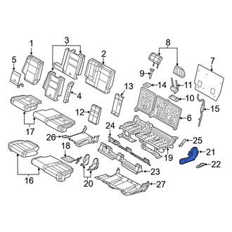 Dodge OE - Center Right Outer Seat Trim Panel