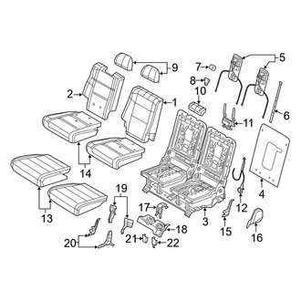 Dodge OE - Seats & Tracks - Rear Seat Components (Leather, 3rd Row)