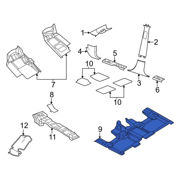 Mopar® - Black Replacement Rear Carpet Kit