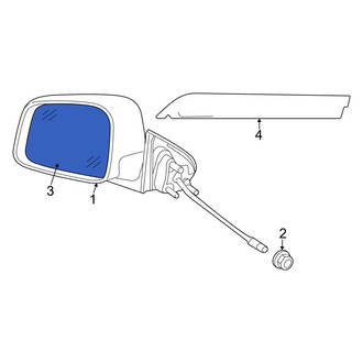 Dodge OE - Front Left Door Mirror Glass