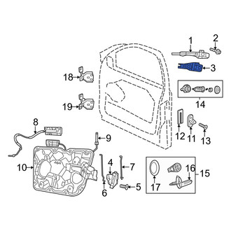 Dodge OE - Front Left Exterior Door Handle Base