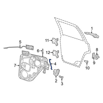 Dodge OE - Rear Left Outer Door Lock Operating Rod