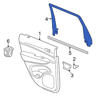 Dodge OE - Rear Left Door Window Molding