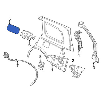 Dodge OE - Rear Fuel Filler Door