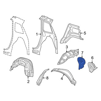 Dodge OE - Rear Left Shock Mount Bracket