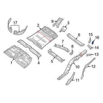 Dodge OE - Rear Left Outer Frame Side Member Bracket