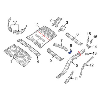 Dodge OE - Left Frame Side Member Crossmember Bracket