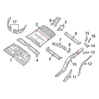 Dodge OE - Rear Body & Floor - Floor & Rails