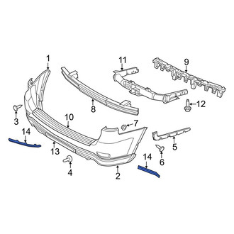 Dodge OE - Rear Right Bumper Trim